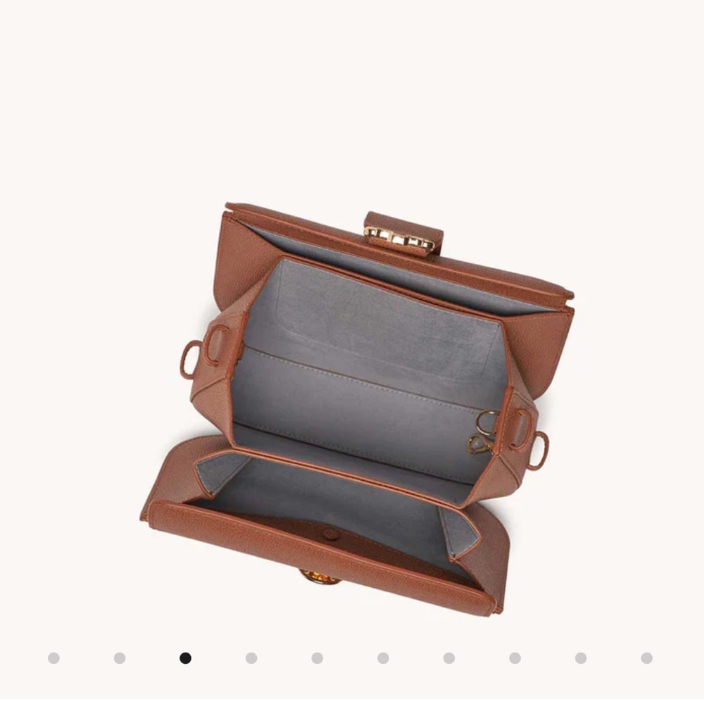 NWT Senreve Cadence Crossbody in pebbled chestnut with gold hardware - Picture 9 of 12